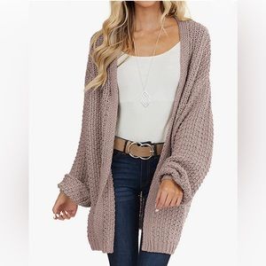Blush Open Chunky Knit Cardigan
